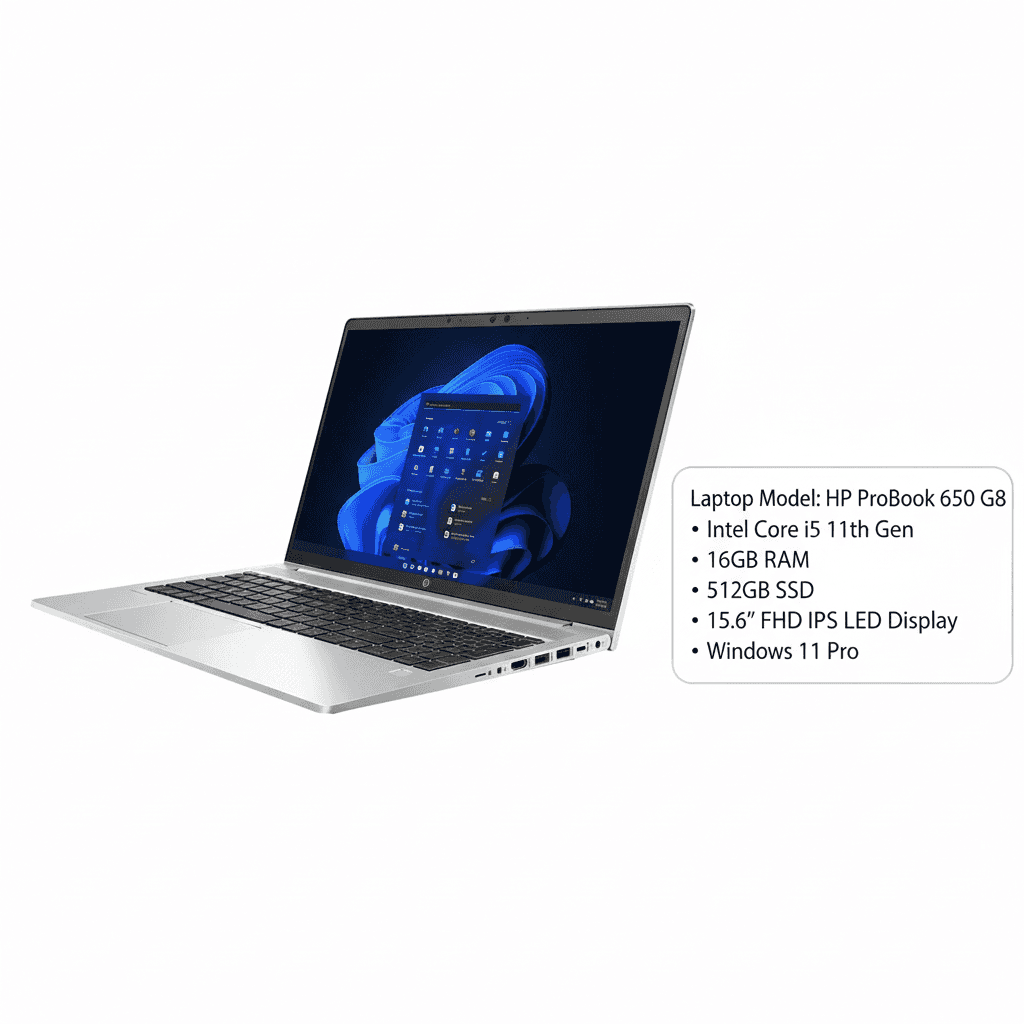 HP ProBook 650 G8 – Intel Core i5 11th Gen | 16GB RAM | 512GB SSD | 15.6″ FHD IPS LED | Windows 11 Pro 1