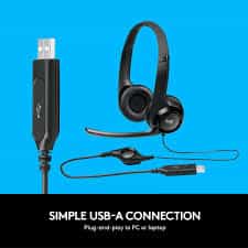 Logitech H390 USB Headset | Noise-Cancelling Mic | Digital Stereo Sound | Plug & Play 1