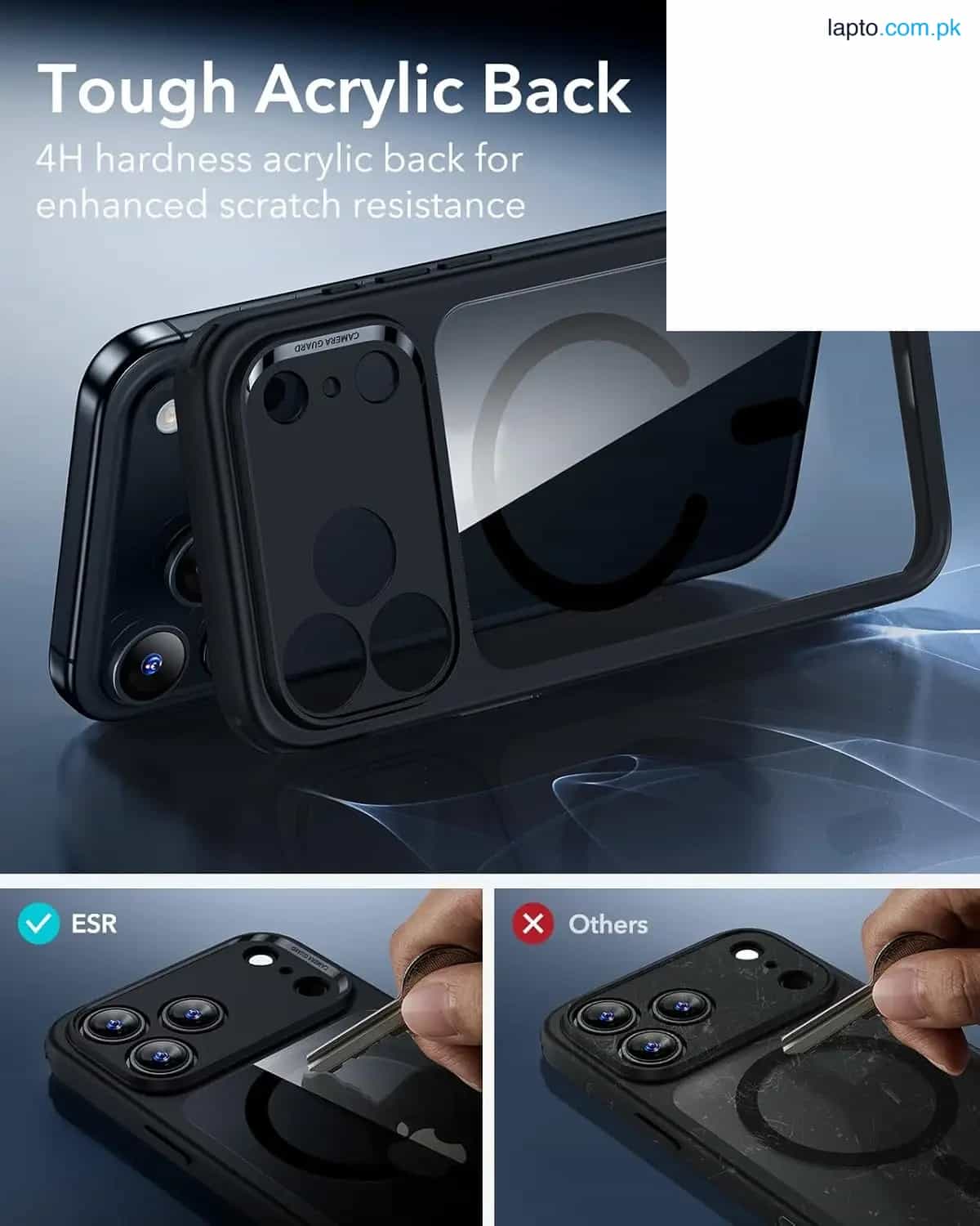 iPhone 17 Pro Max ESR Classic Hybrid Case – Clear Black 3