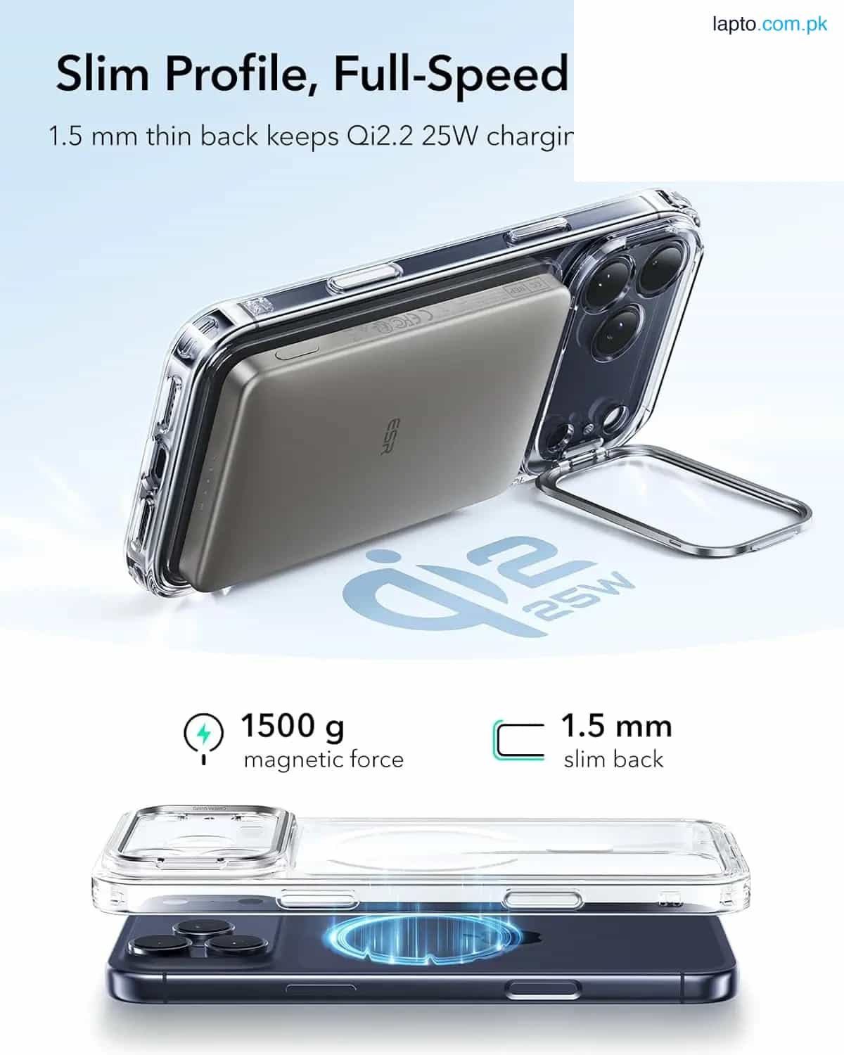 iPhone 17 Pro Max ESR Classic Hybrid With Stand Case – Clear 4