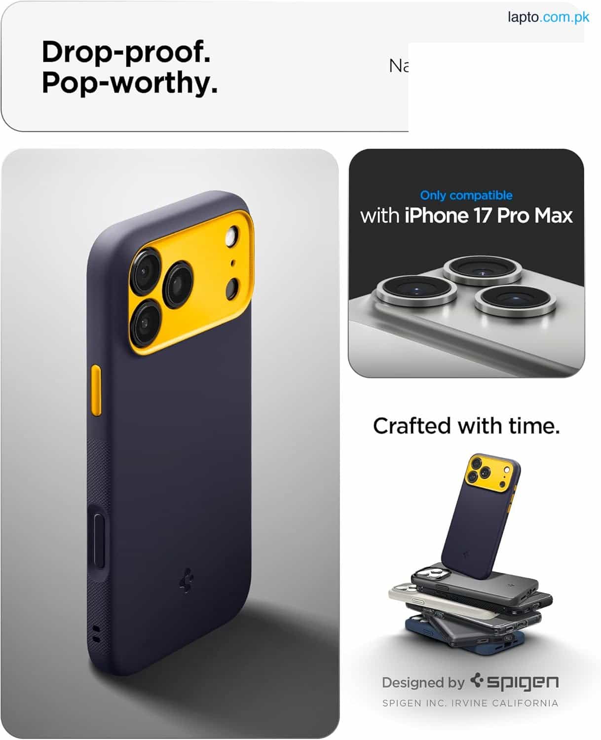 Apple iPhone 17 Pro Max Nano Pop MagFit Case by Spigen – ACS10260 – Blueberry Navy 4