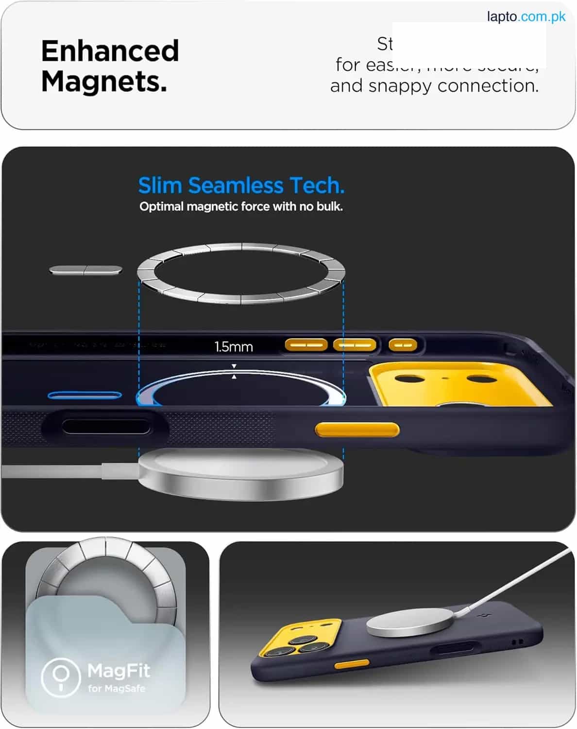 Apple iPhone 17 Pro Max Nano Pop MagFit Case by Spigen – ACS10260 – Blueberry Navy 6