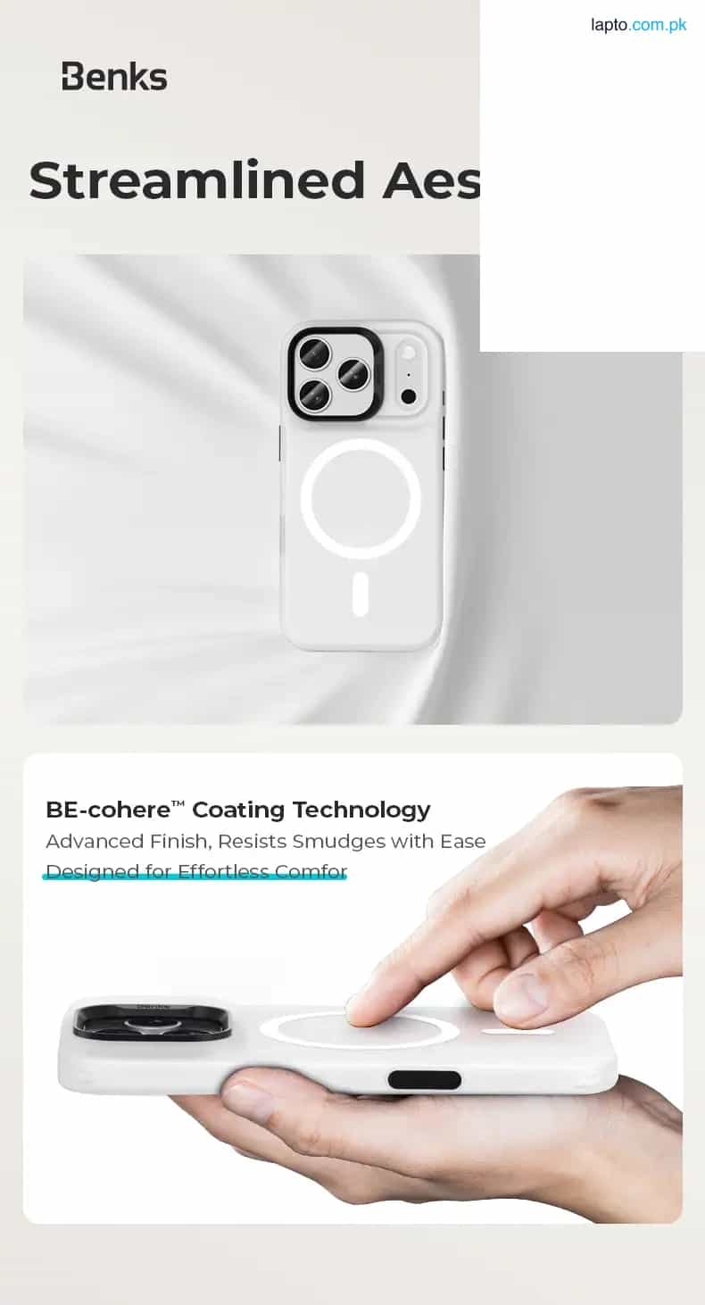 iPhone 17 Pro Max Benks Lucid Armor Magnetic Case – 6948005919948 – White 6