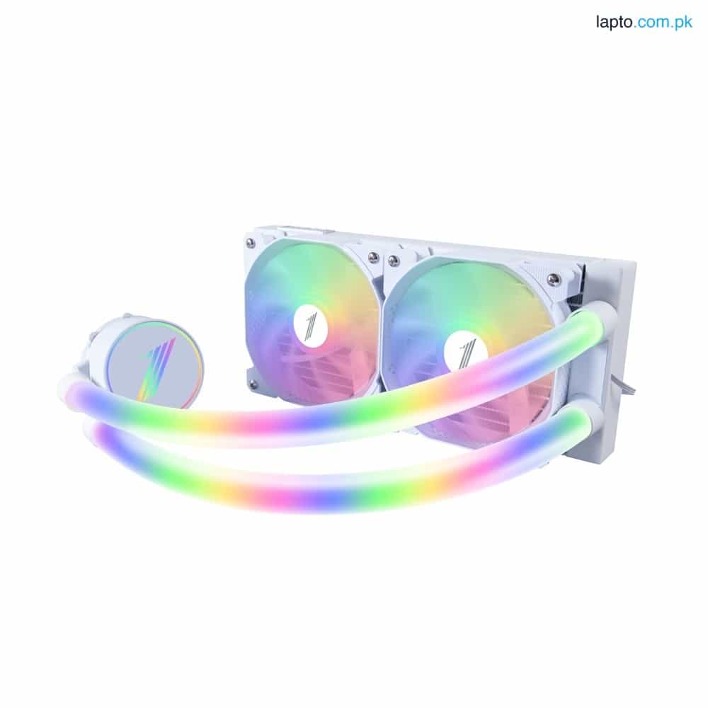 1st Player MT240 with ARGB Luminous Water-Cooled Pipes and ARGB Fans (White) 1