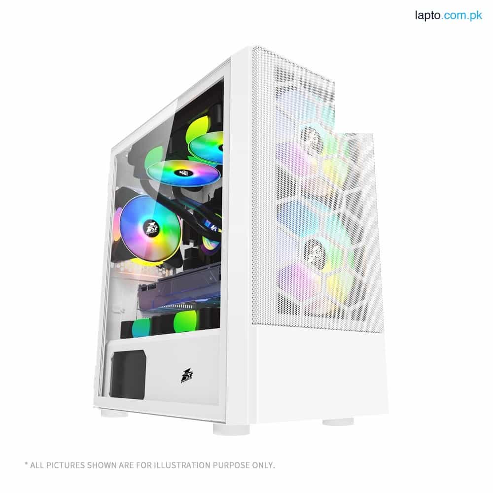 1st Player X4-M M-ATX Gaming Case Without Fans White - Black 1