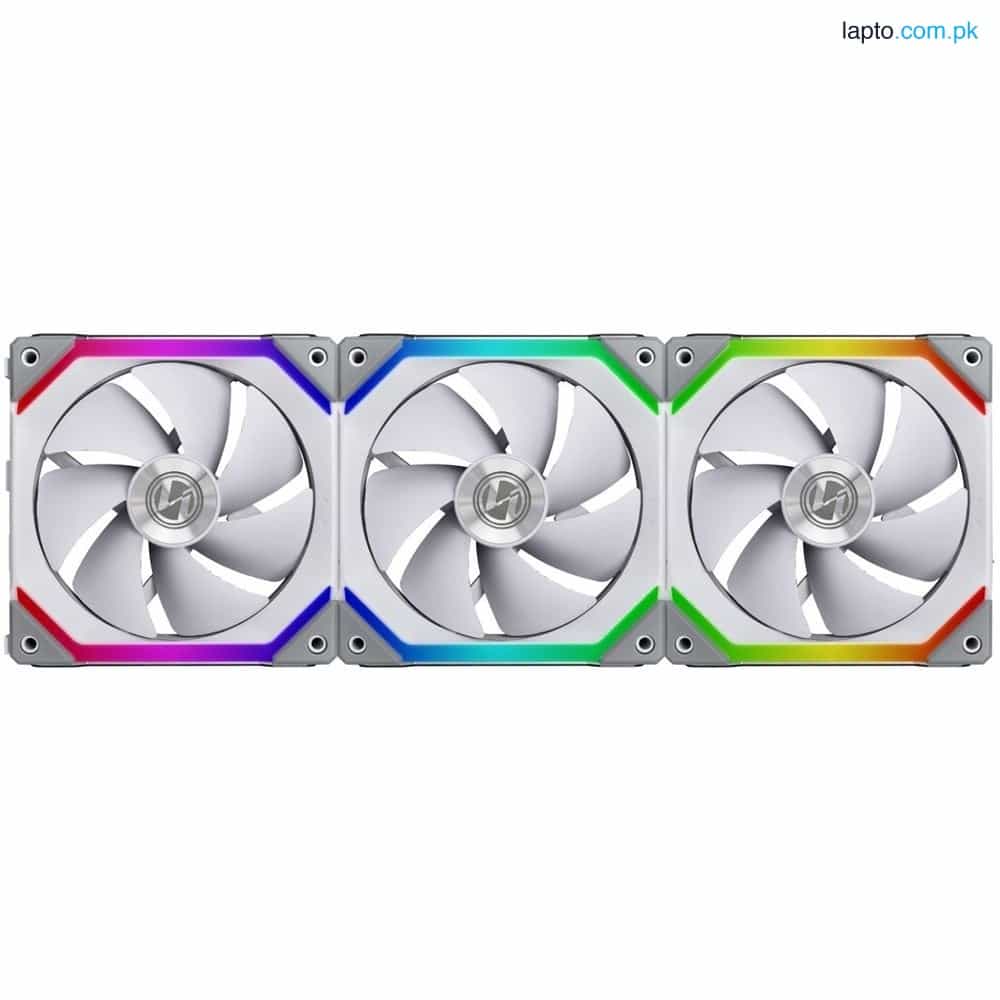 LIAN LI UNI Fan SL 120 Triple 3pcs aRGB PWM 120mm 1900RPM with controller White - Black 1