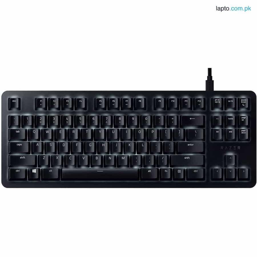 Razer BlackWidow Lite Gaming Keyboard Orange Mechanical Switch Black - White 1