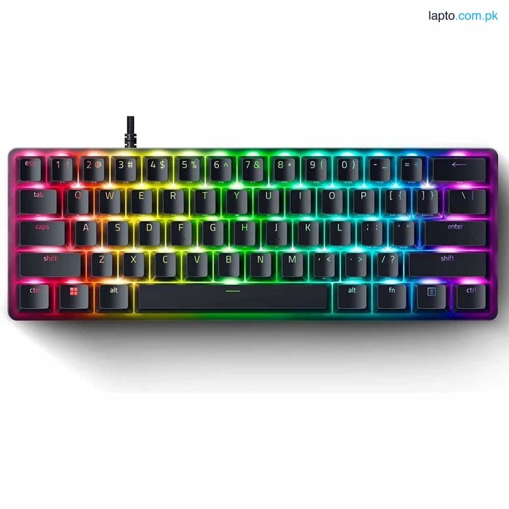 Razer Huntsman Mini 60% Clicky Optical RED Switch Gaming Keyboard Black - White 1