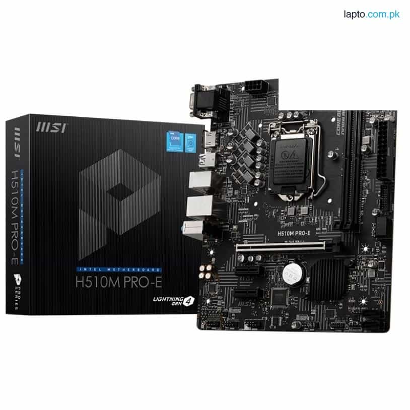 MSI H510M Pro-E LGA 1200 microATX - Intel 10/11th Gen - Gaming Motherboard 1