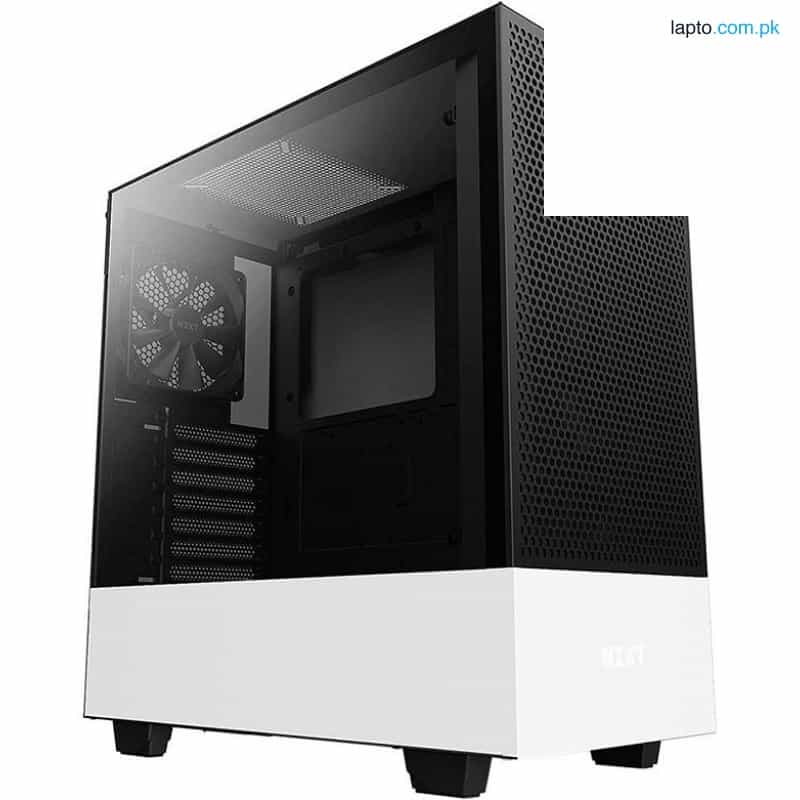 NZXT H510 Flow Compact Case ATX Mid-Tower Matte White - Black 1