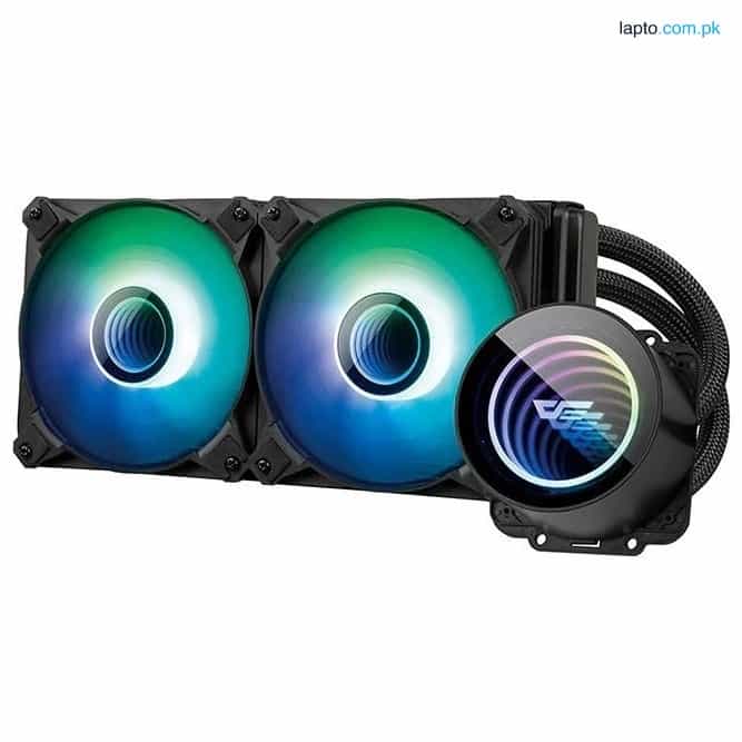 Aigo DX240 V2 DarkFlash ARGB Twister AIO Liquid CPU Cooler Black - White 1