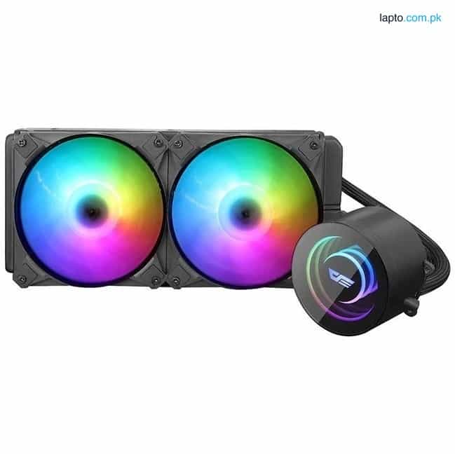 Aigo DX240 DarkFlash Twister ARGB Liquid CPU Cooler Black - White 1