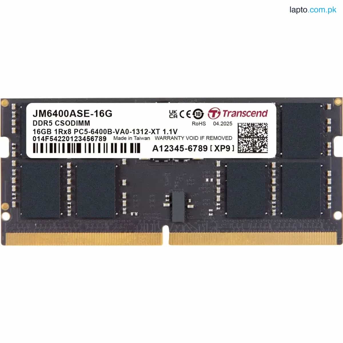 Crucial 16GB DDR5 SODIMM 4800 Memory Laptop CT16G48C40S5 4