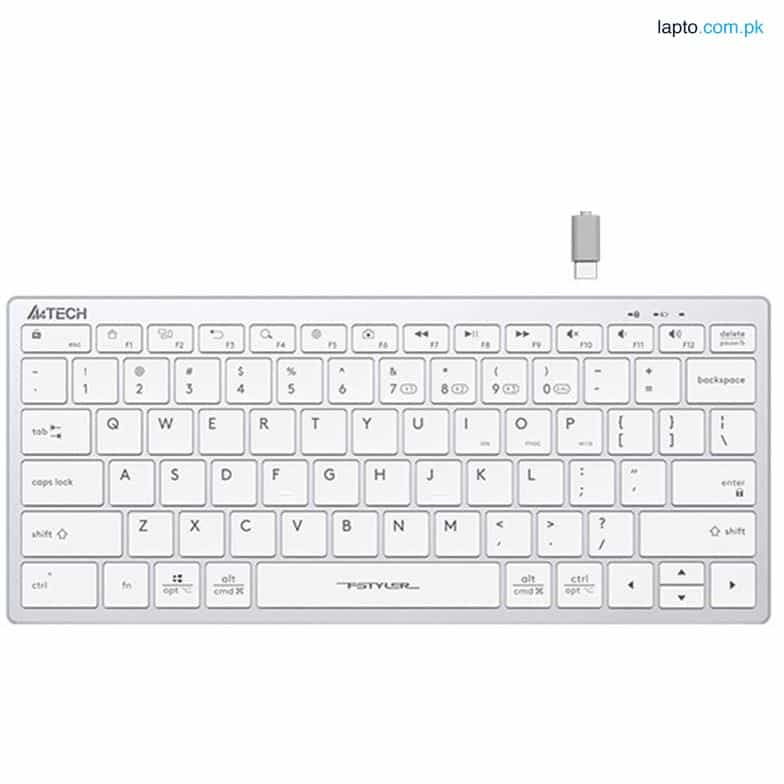 A4tech FBX51C Fstyler Bluetooth Keyboard 2.4G Wireless (White - Black) 1