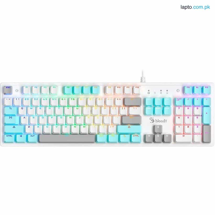 Bloody S510N RGB Gaming Keyboard BLMS Brown Switch - White Mechanical Switch Neon 1