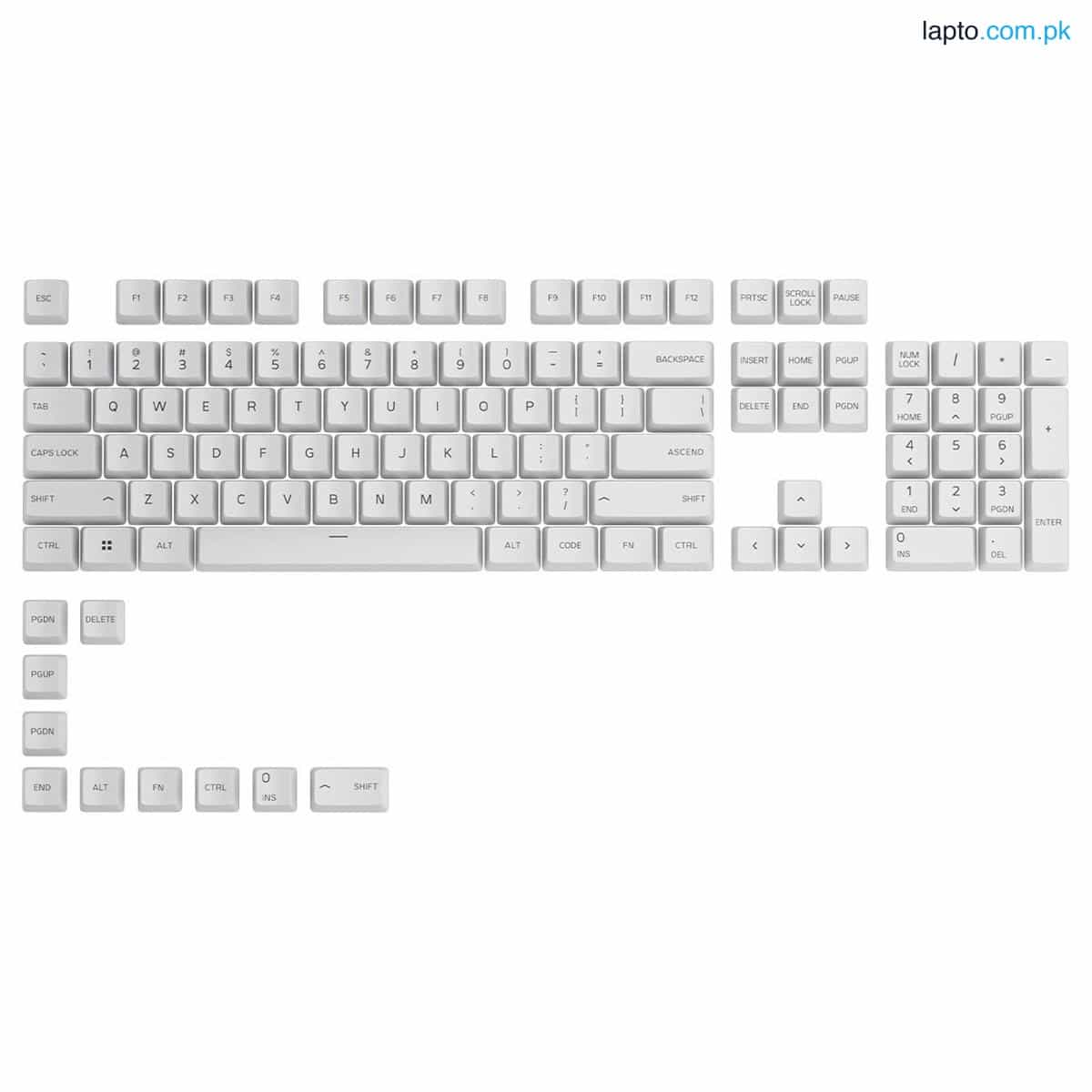 Glorious Arctic PBT White Key Caps For Gaming Keyboard 1