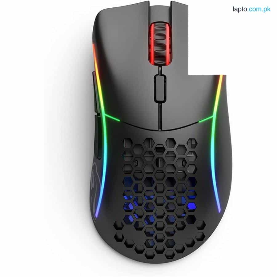 Glorious Model D Minus Wireless Matte Gaming Mouse RGB Black - White 1