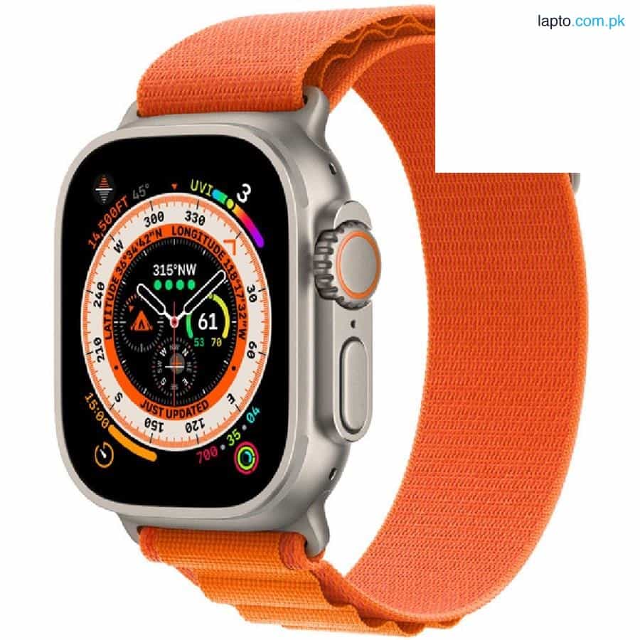 Apple Watch Ultra Orange - Starlight - Green Alpine Titanium Case Loop-49mm 1