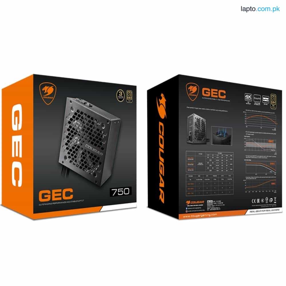 Cougar GEC750 750W PSU 80+ Gold Non Modular Power Supply 1