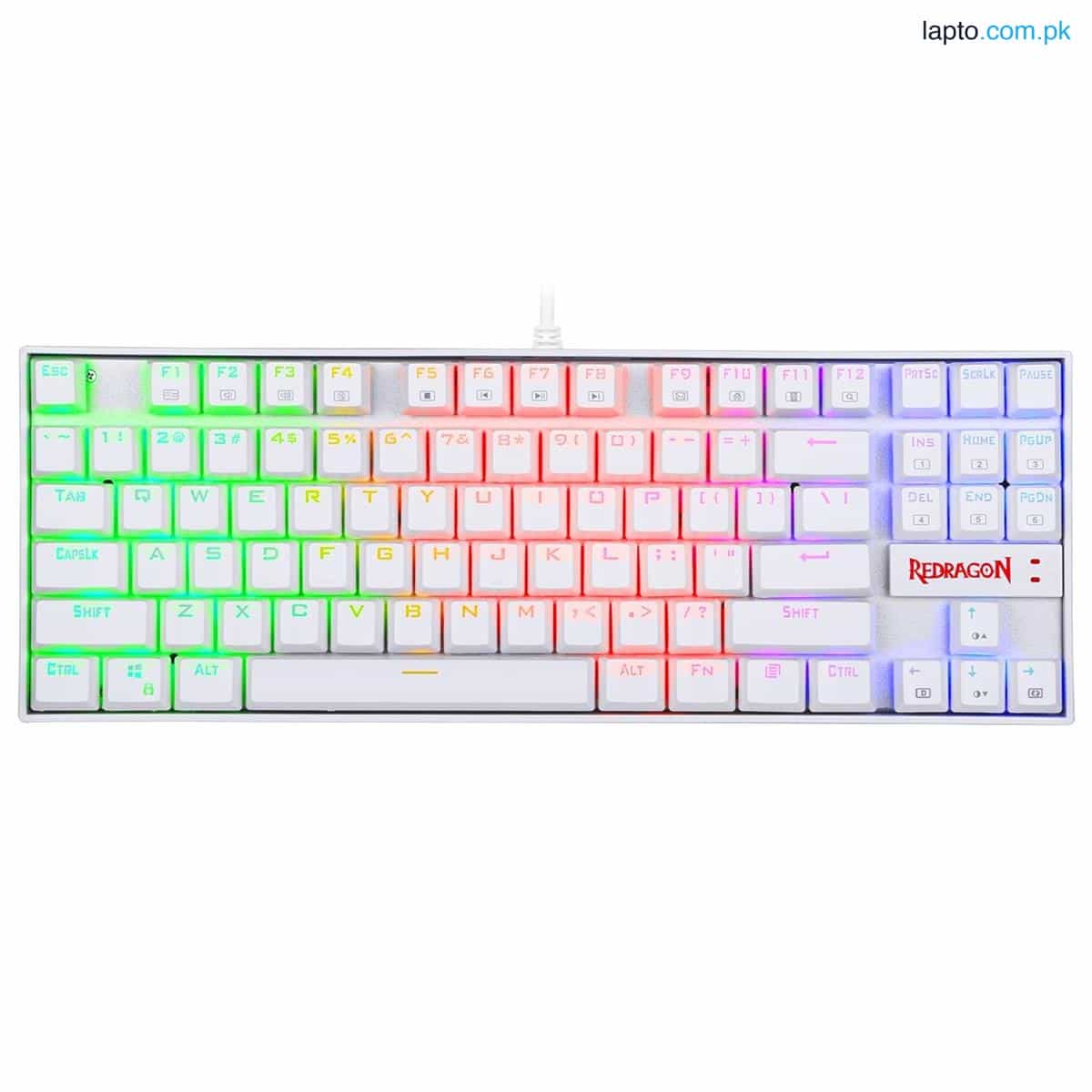 REDRAGON K552W KUMARA WHITE MECHANICAL RGB GAMING KEYBOARD 1