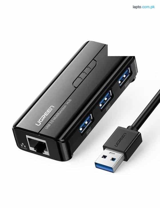 UGREEN USB 3.0 Hub With Gigabyte Ethernet 20265 - Black 1