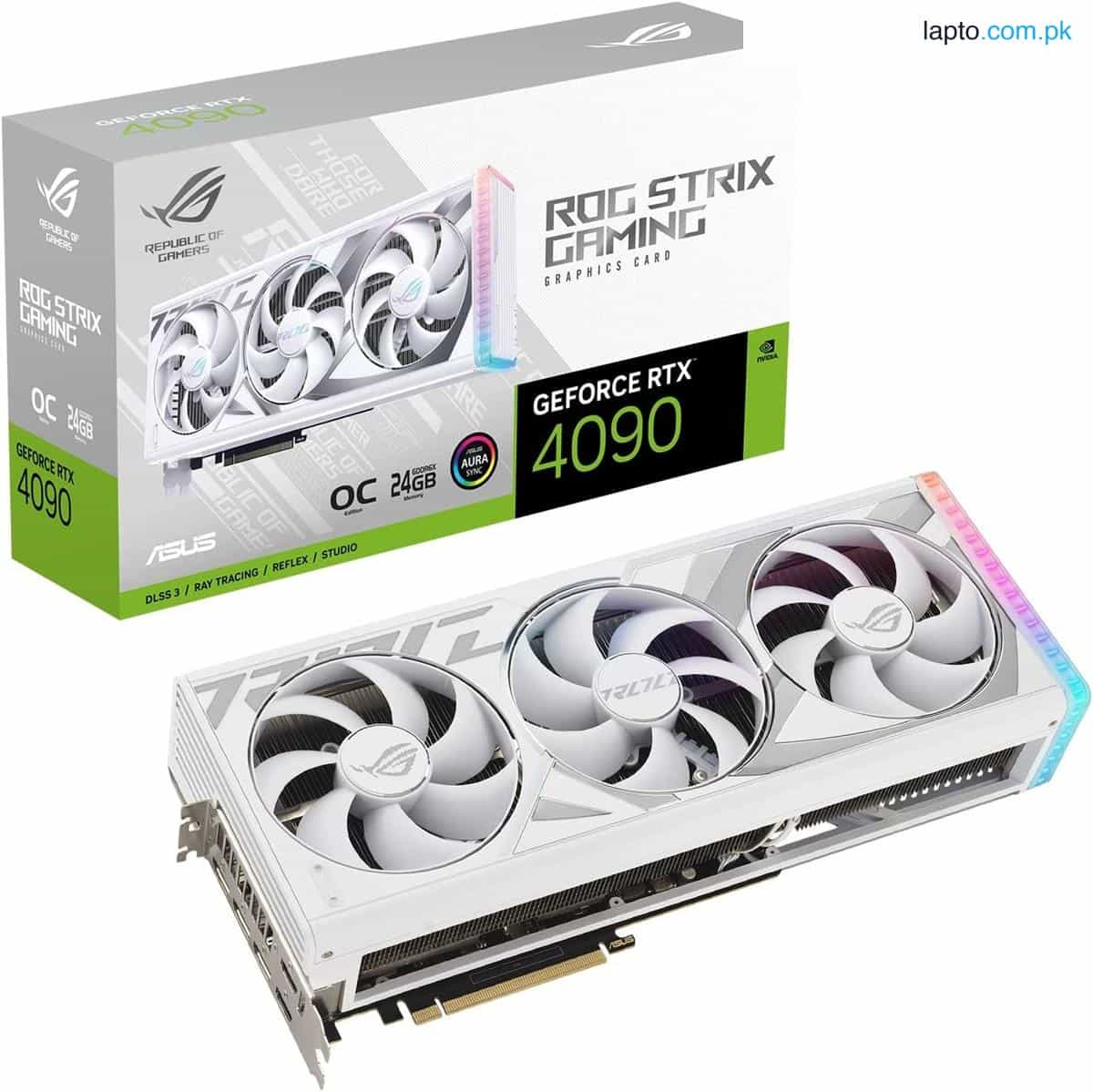 ASUS ROG Strix GeForce RTX™ 4090 White OC Edition Gaming Graphics Card (PCIe 4.0, 24GB GDDR6X 1