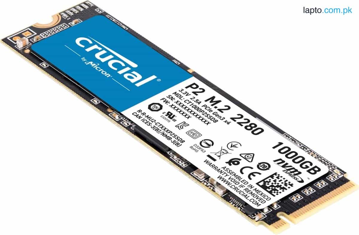 Crucial P2 1TB 3D NAND NVMe PCIe M.2 SSD Up to 2400MB/s - 1
