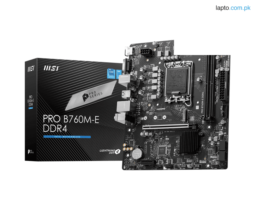 MSI PRO B760M-E DDR4 Motherboard | Supports 12th/13th Gen Intel Core Processor | 1x PCI-E x16, Gen4 x4 M.2 | Dual Channel DDR4 1