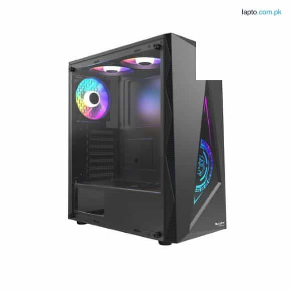 Boost Jaguar PC Case with Pre Installed 3 RGB Fans (Black) 1