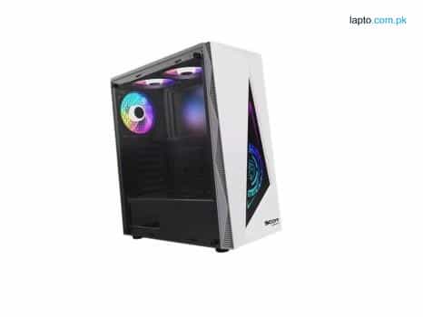 Boost Jaguar PC Case with Pre Installed 3 RGB Fans (White) 1