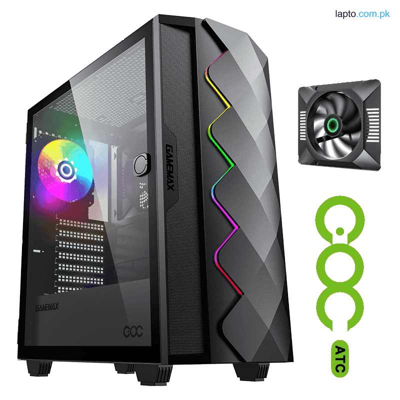 GameMax Brufen C1 COC, 4 ARGB Fans Pre installed Mid-Tower ATX Case 2