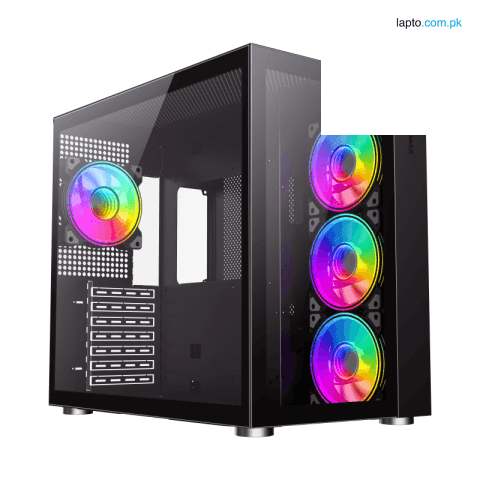 GameMax Precision, High Airflow Performance COC RGB Mid-Tower ATX Case - (White) 5