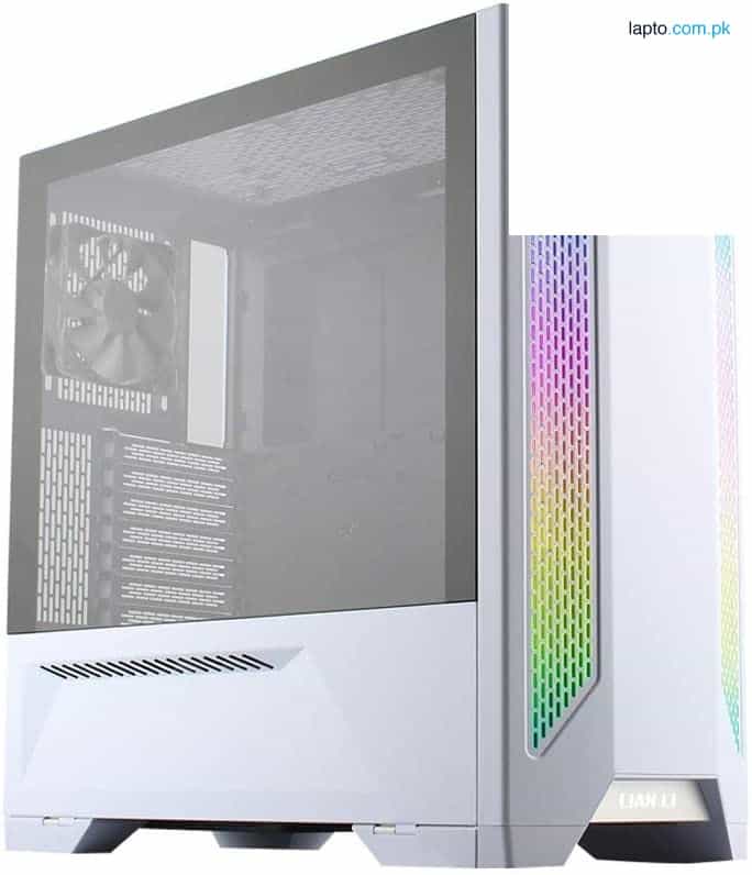 Lian Li Q58 Mini-ITX Mini Tower Aluminum Chassis, Tempered Glass PC Case - (Black - White) 2