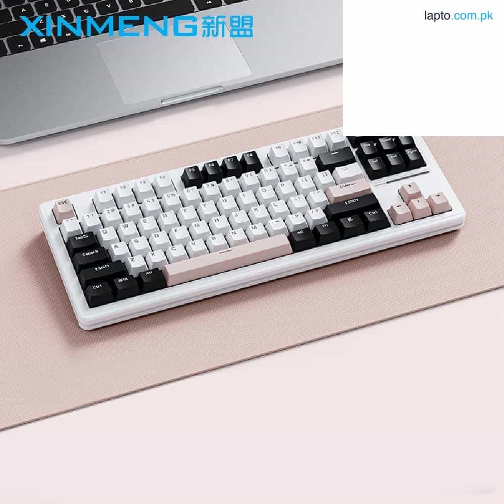 Sama Xinmeng M87 Pro V2 Mechanical Keyboard Three Mode RGB Wireless Gaming Keyboard Custom E-Sports Hot Swap Gasket PC Gamer Office (White Pink, G-Yellow Switch) 1