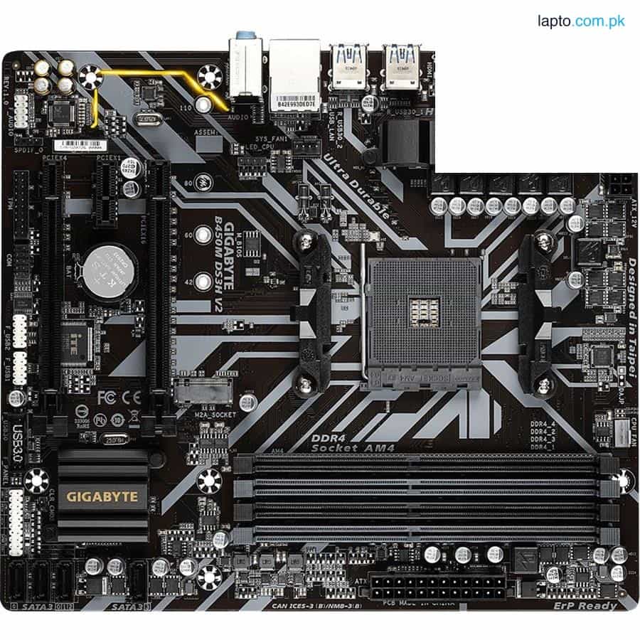 Gigabyte B450M DS3H V2 AMD AM4 Motherboard | Ultra Durable Build, Digital VRM, and RGB LED Support 1