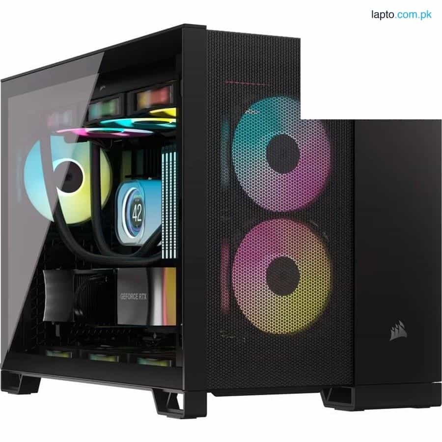 Corsair 2500D Tempered Glass Dual Chamber PC Case - CC-9011263-W - Black / White 1