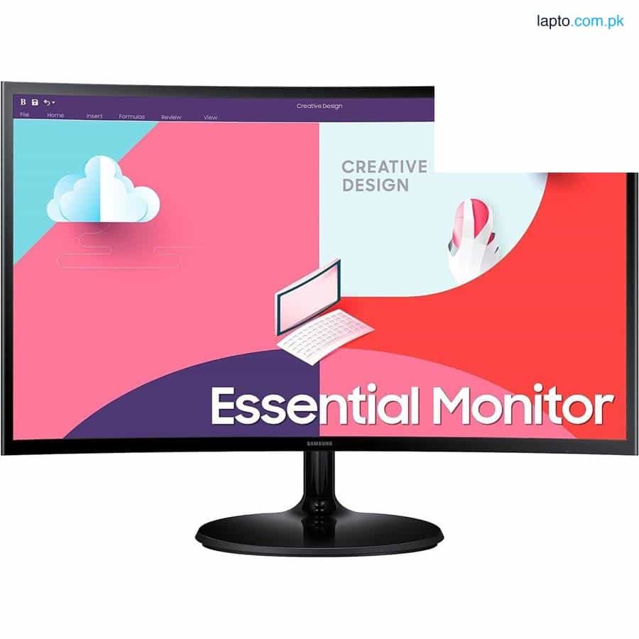 Samsung 24" Essential Curved Monitor S3 S36C | LS24C360EAMXUE | 1800R Curved VA FHD 75Hz | Eye Saver Mode | FreeSync 1