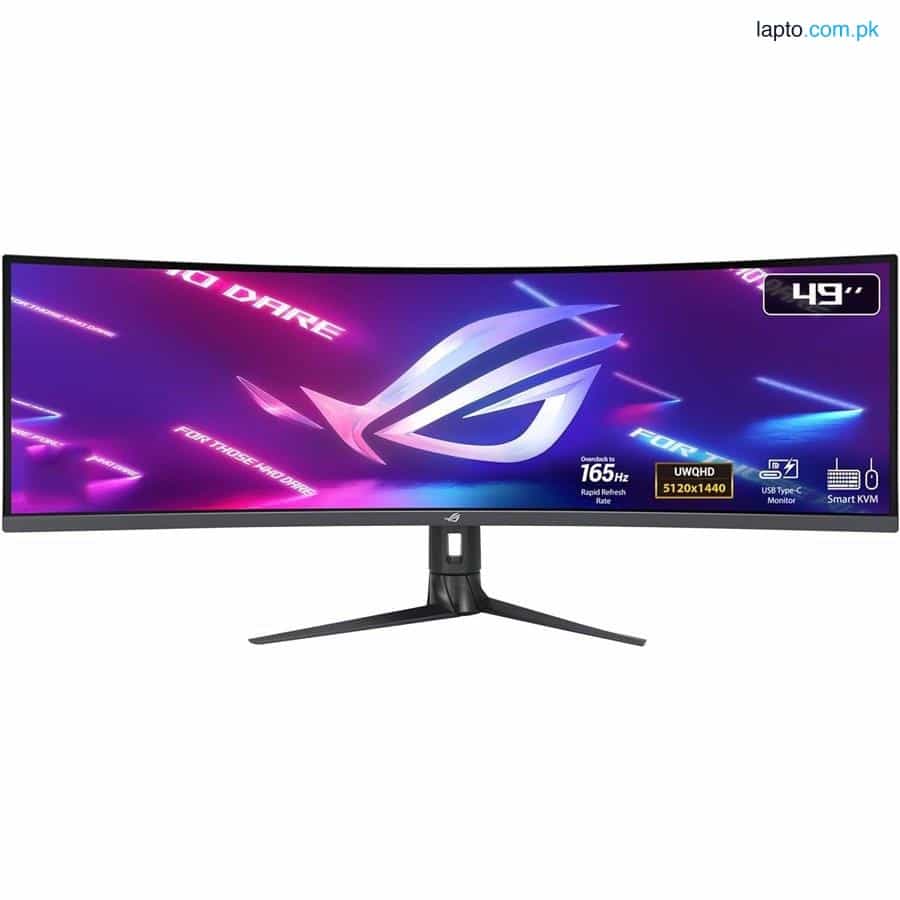 Asus ROG Strix XG49WCR Ultra-wide Gaming Monitor 49" Double QHD (5120 x 1440) Curved, 165Hz OC ELMB Sync, DisplayHDR 400, USB Type-C, Smart KVM 1