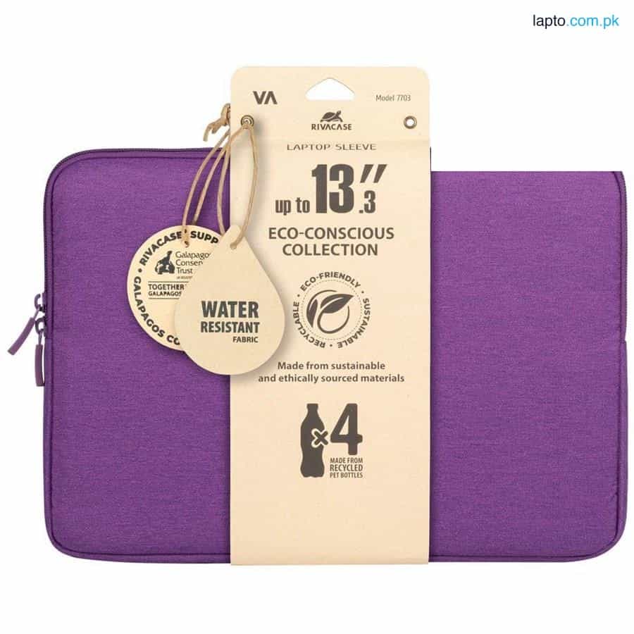 Rivacase 7703 Violet ECO Laptop Sleeve 13.3-14" - Suzuka Collection 1
