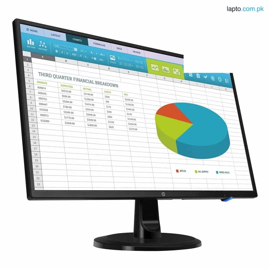 HP 24'' 24mh LED Monitor FHD (1920 x 1080) Flat IPS 1 DisplayPort™ 1.2 (with HDCP support), 1 HDMI 1.4 (with HDCP support), 1 VGA Dual speakers (2W per channel) (3 Year Warranty) 5