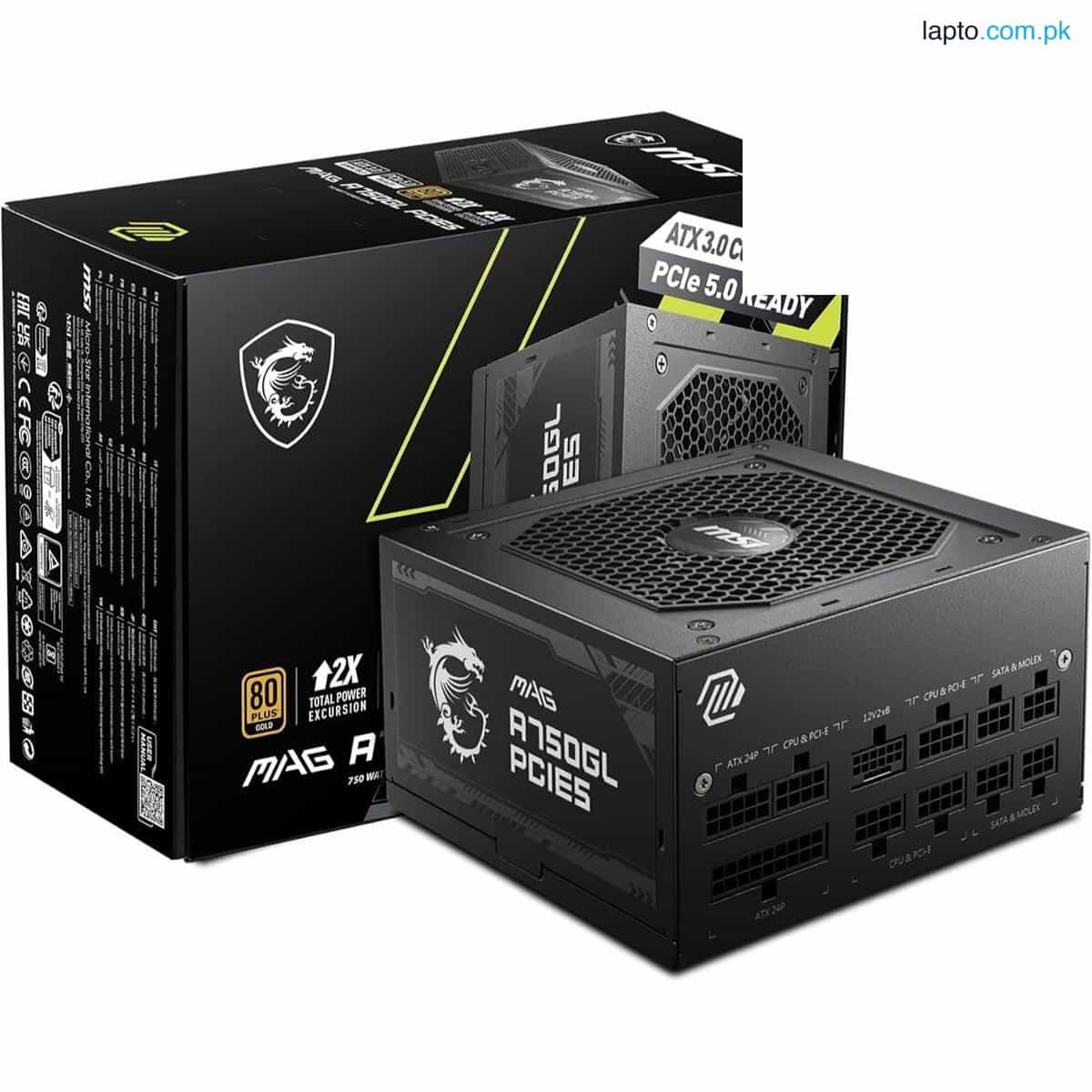 MSI MAG A750GL PCIE5 750W 80 Plus Gold Fully Modular Power Supply 1