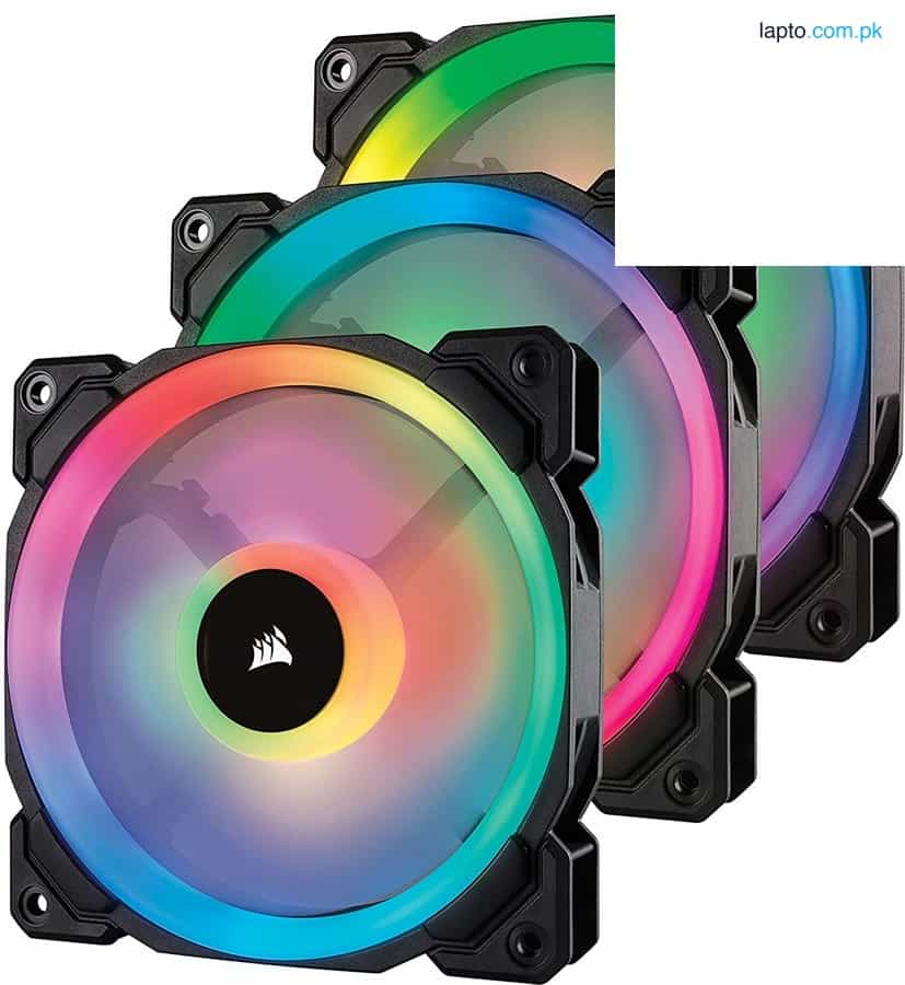 Corsair LL120 RGB 120mm Dual Light Loop RGB LED PWM Fan — 3 Fan Pack with Lighting Node PRO - CO-905 1