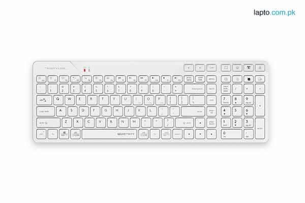 A4Tech Fstyler FBK27C AS Bluetooth & 2.4G Rechargeable Wireless Keyboard (White-Black) 1