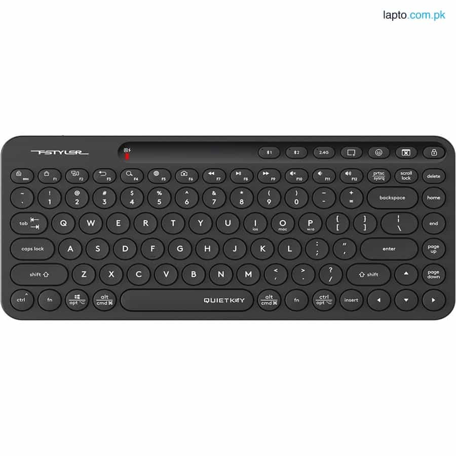 A4Tech Fstyler FBK36C AS Bluetooth and 2.4G Rechargeable Keyboard - Black 1