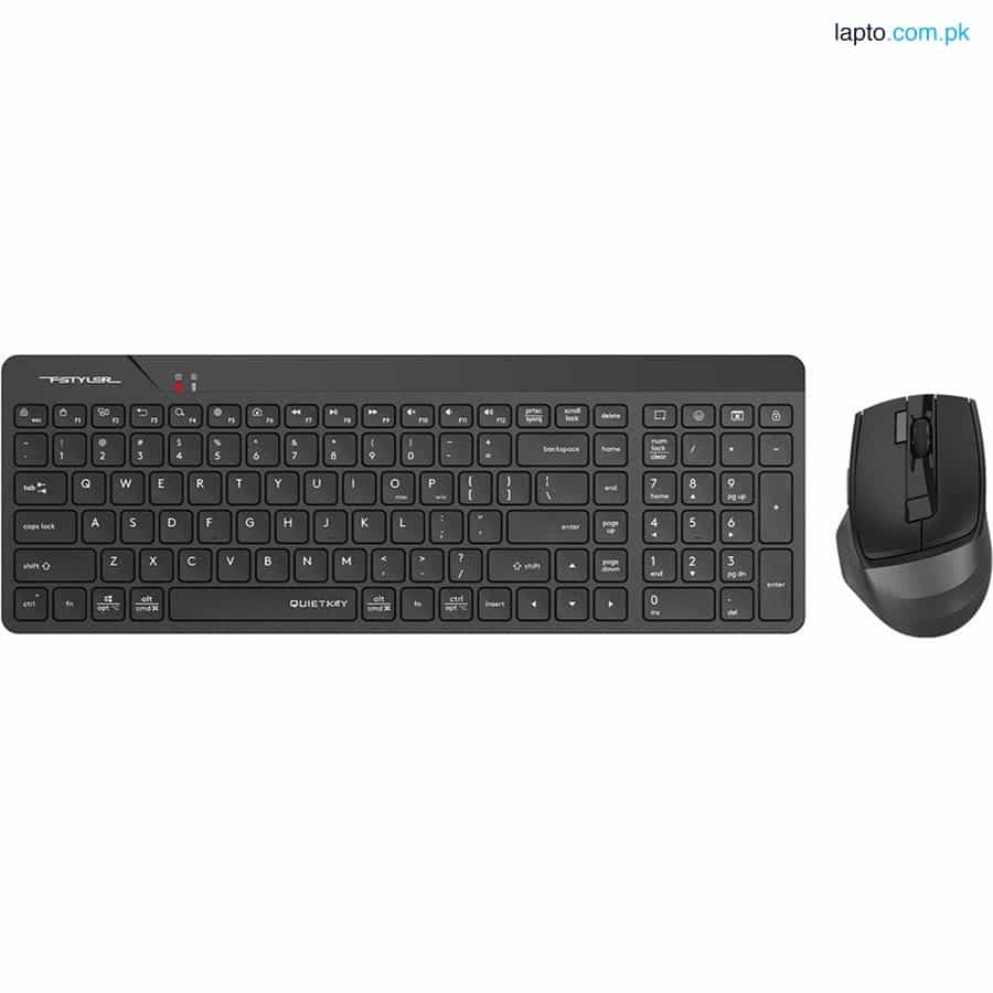 A4Tech FB2800C Air2 Bluetooth & 2.4G Desktop Set Black, Dual Mode Wireless, Quiet Key Keyboard 4