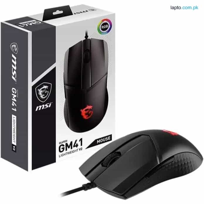 MSI Clutch GM41 Lightweight V2 Gaming Mouse - 16000 DPI Optical Sensor 1