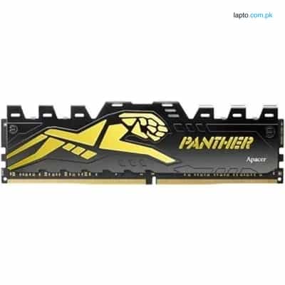 Apacer Panther 16GB DDR4 3200MHz CL16 Gaming RAM, Desktop Memory, Black-Gold Heat Spreader 1