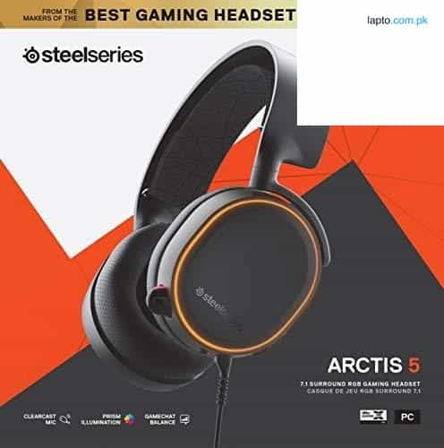 SteelSeries Arctis 5 (2019 Edition) RGB Illuminated Gaming Headset with DTS Headphone:X v2.0 – Black 1