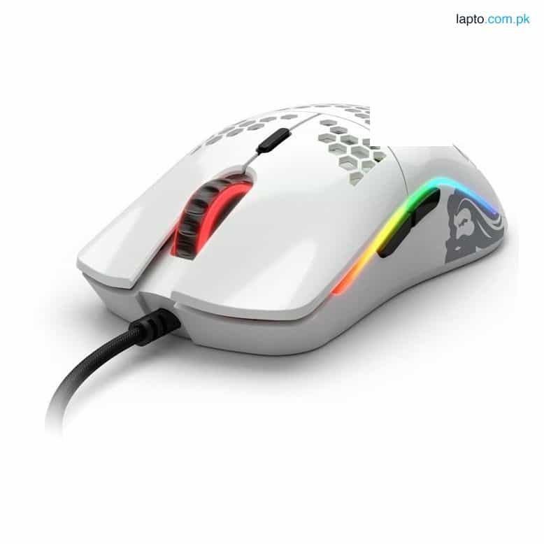 Glorious Model O (Glossy White) Regular 68 Grams RGB Gaming Mouse 1