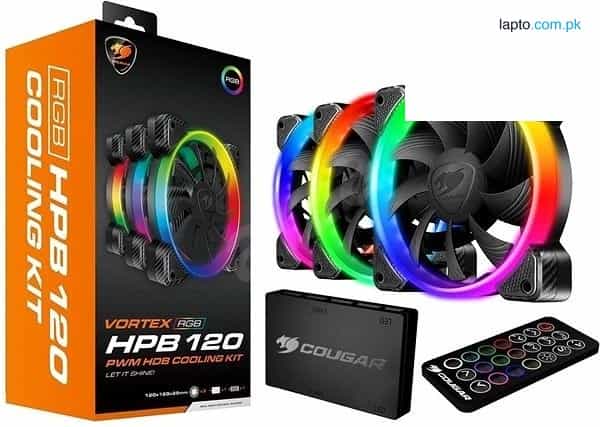 Cougar Vortex RGB HPB 120 PWM HDB Cooling Case 3 Fans Pack 1